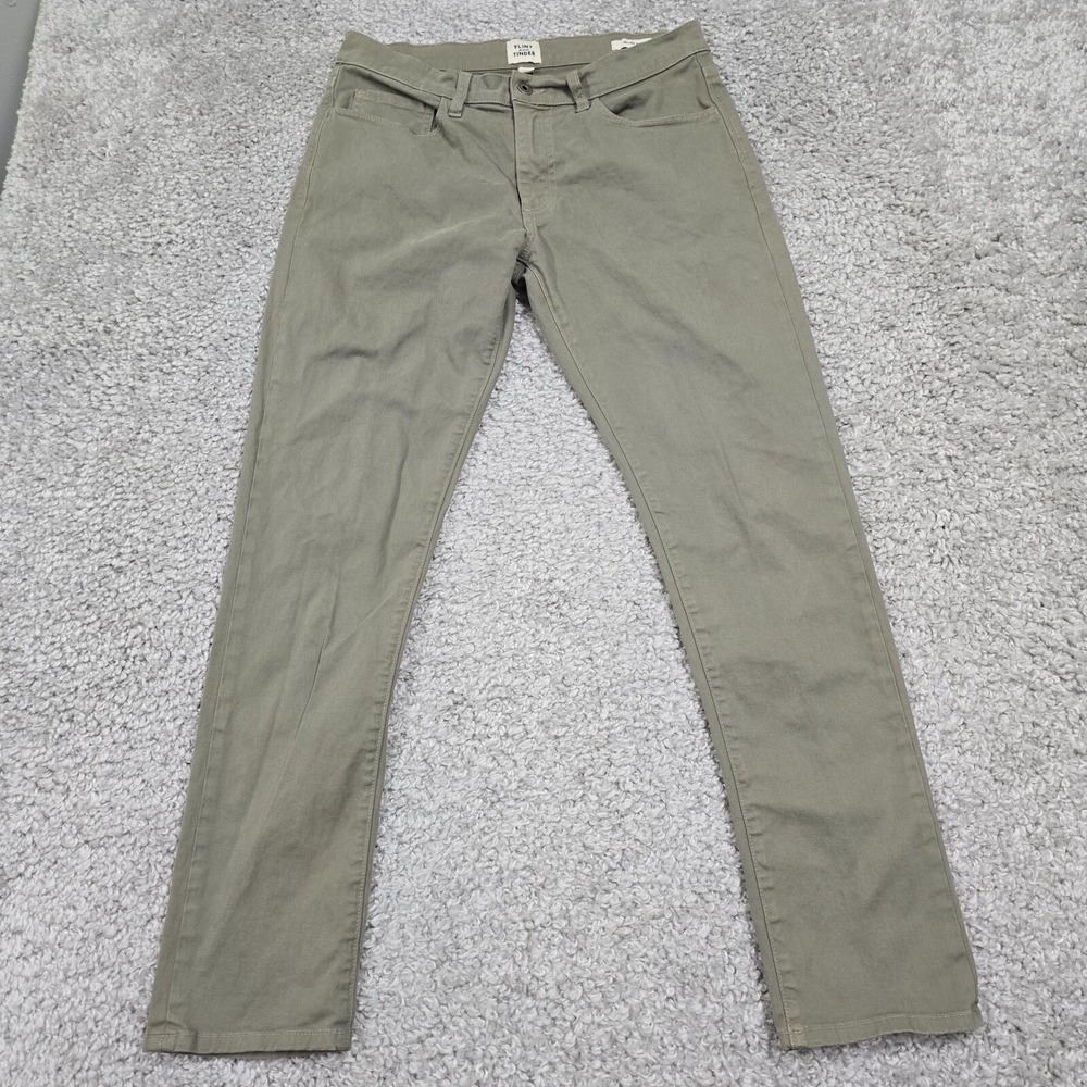 Flint and Tinder 365 Mens Green Stretch Twill Pants Size 30x30 Slim